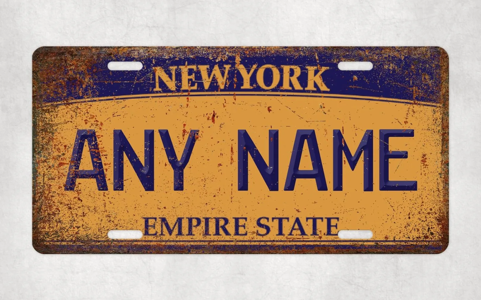 A Quirky Gift Co personalised New York license-plate style metal sign.