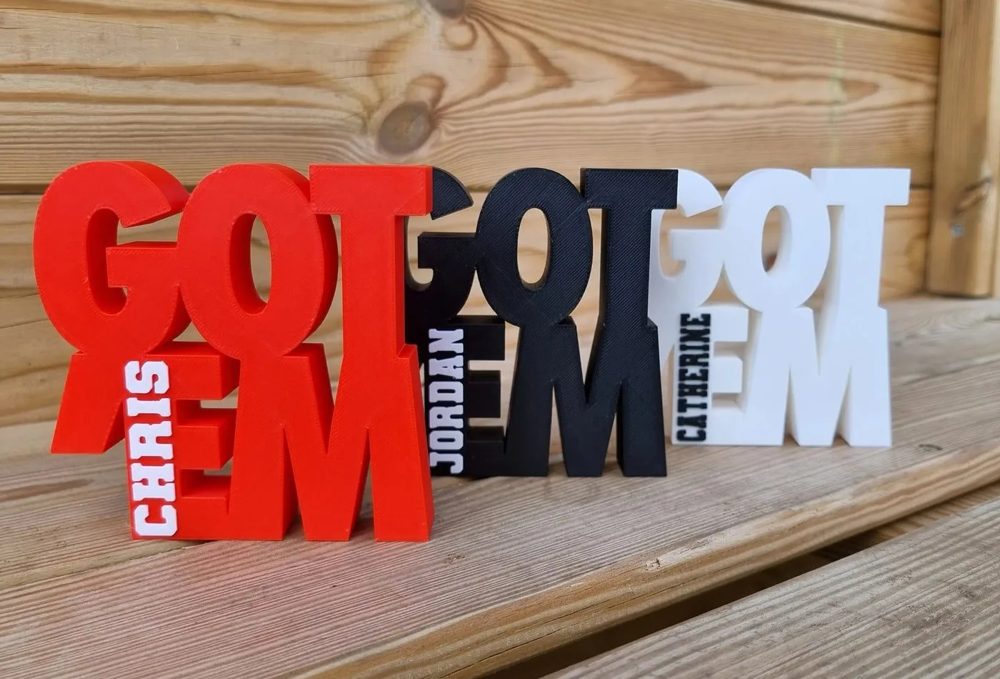 A Quirky Gift Co personalised 'Got 'Em' sneakerhead display sign.